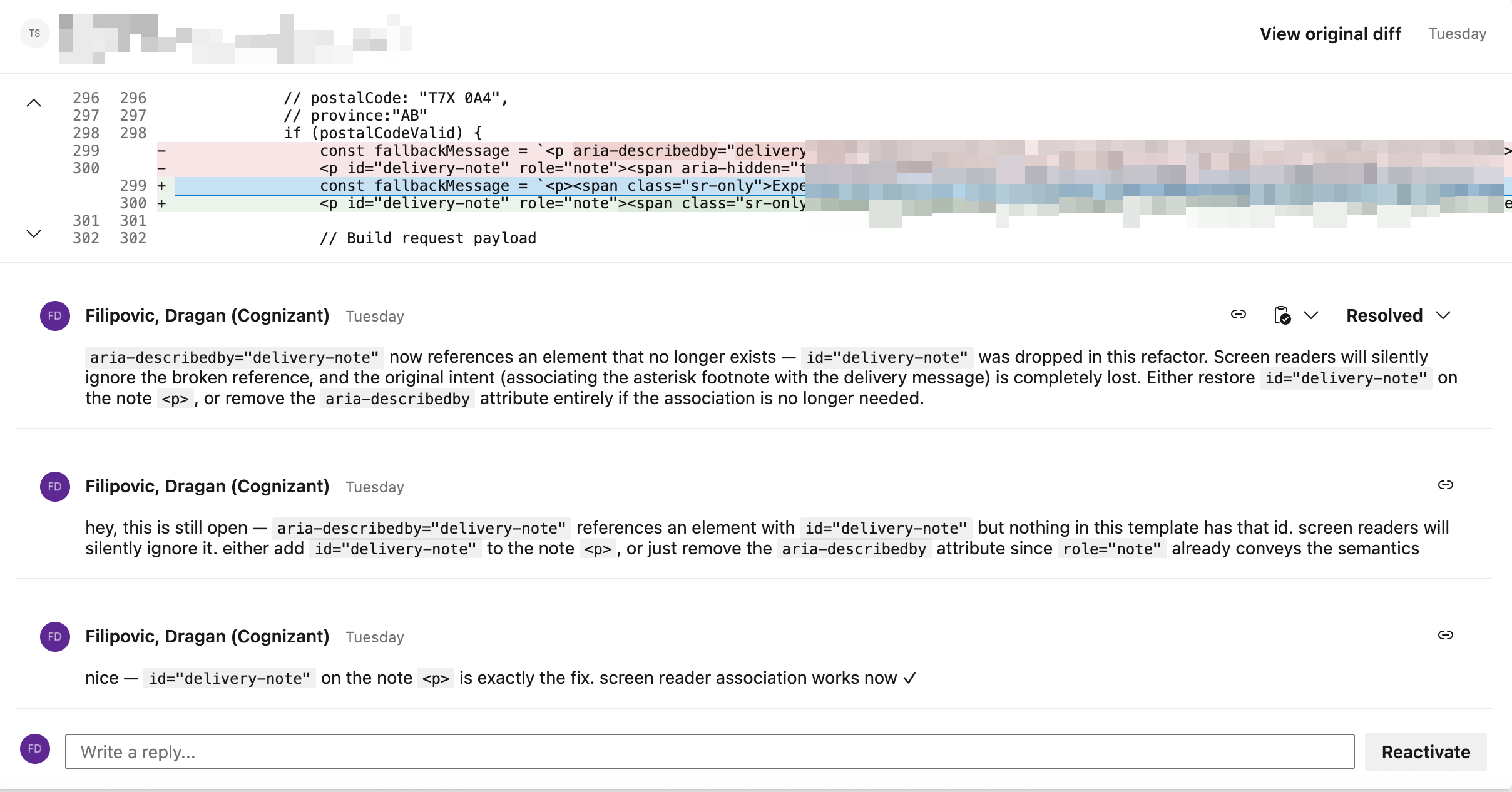 PR Review -- Follow-up Discussion